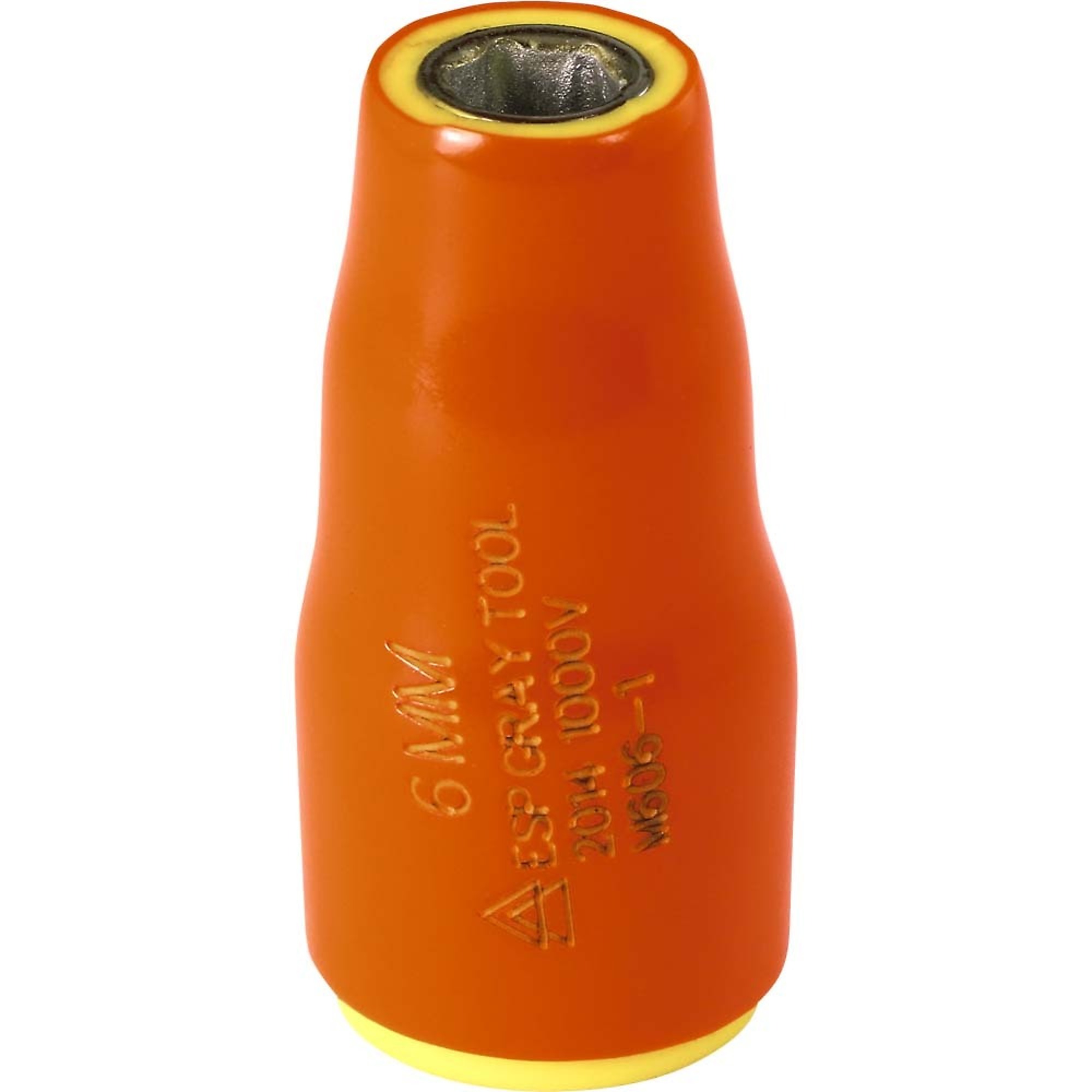 Gray Tools 6mm X 1/4" Drive, 6 Point Standard Length Socket, 1000V Insulated